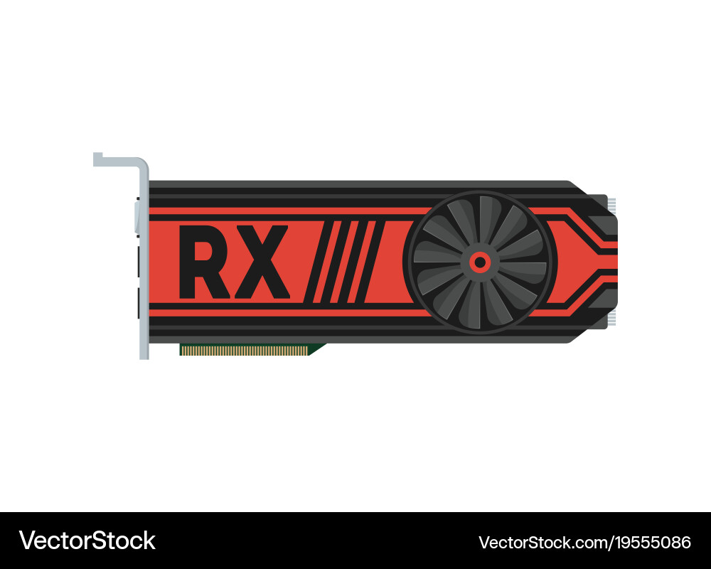 Gpu videocard for mining isolated icon vector image