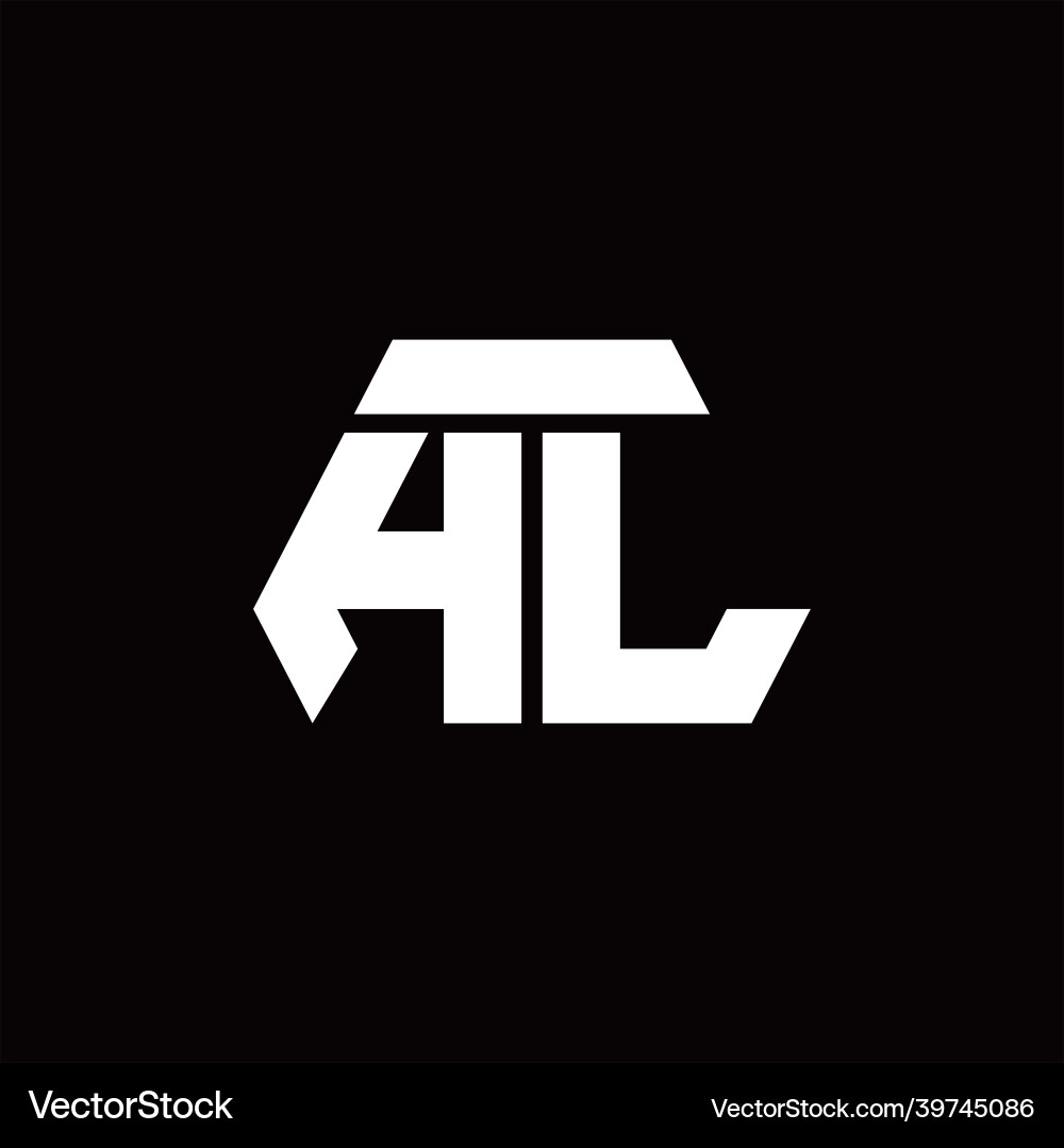 Hl logo monogram with octagon shape style design Hl logo monogram with octagon shape style design Vector Image