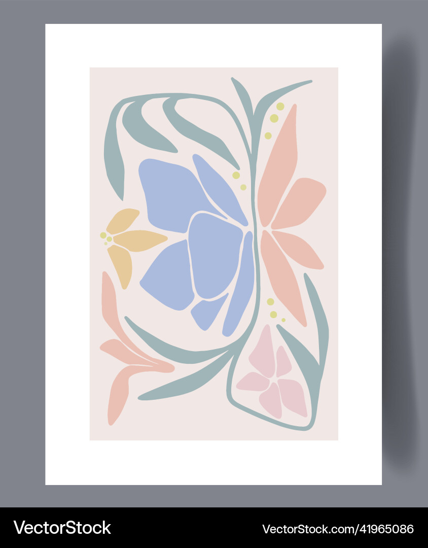 Scandinavian Abstract Print Set vector image