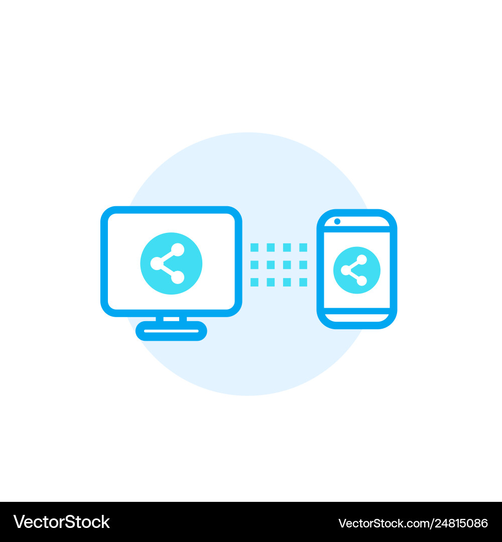 Shared Screen Icon - Mirroring Vector Image