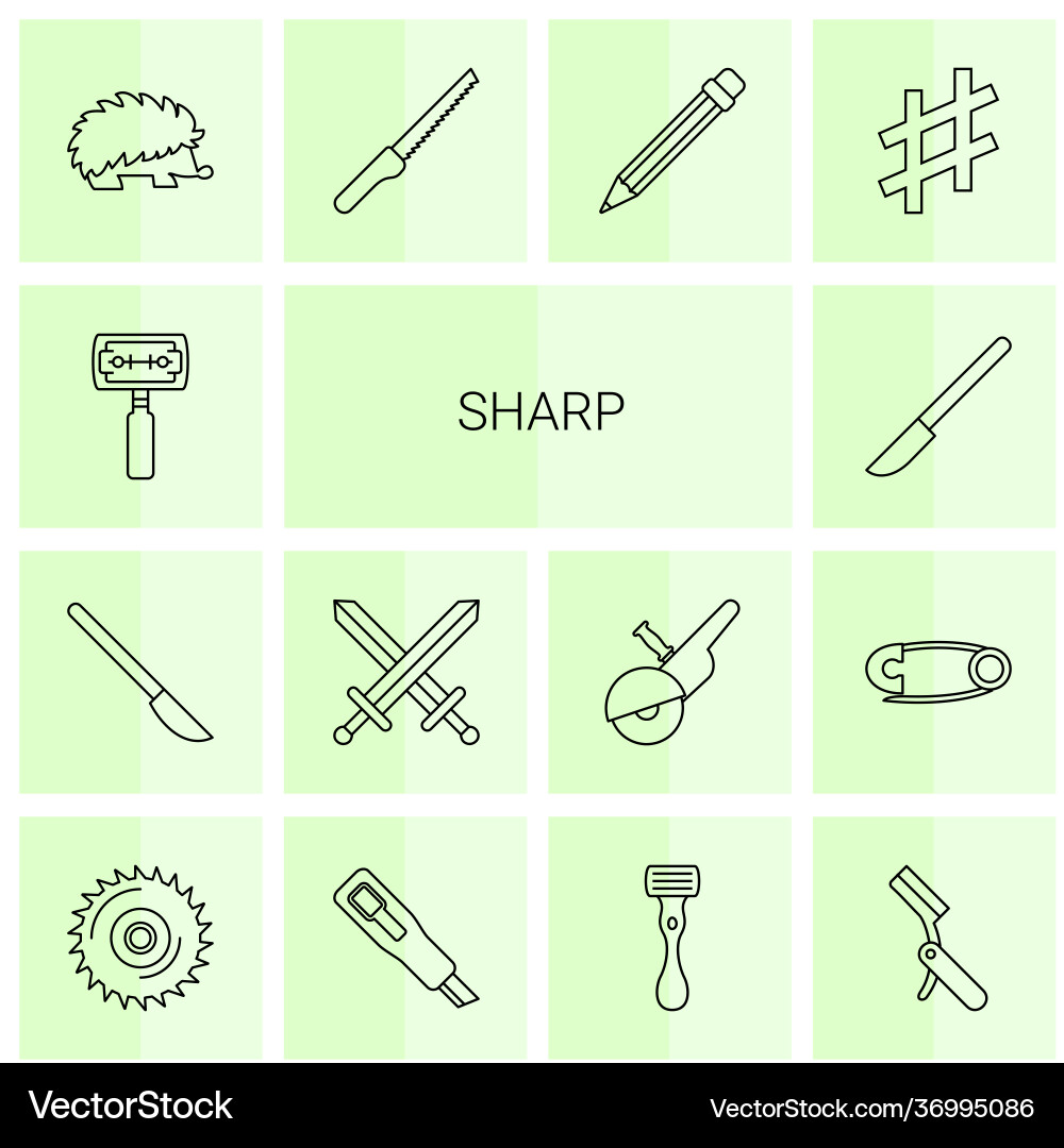 Sharp icons Royalty Free Vector Image - VectorStock