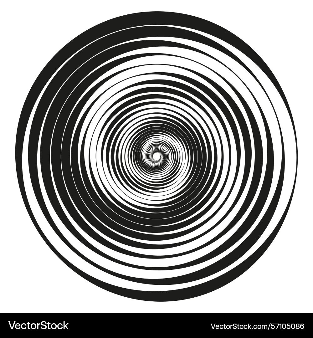 Swirl spiral icon abstract gradient shape round Vector Image