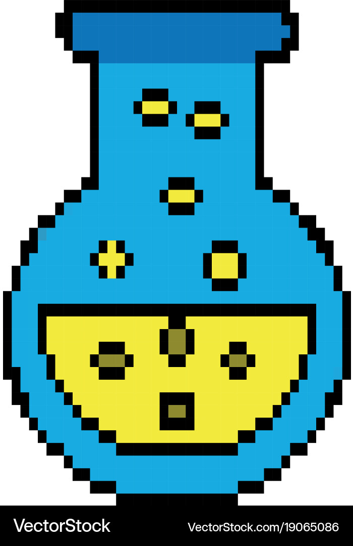 Video game flask potion elixir power vector image