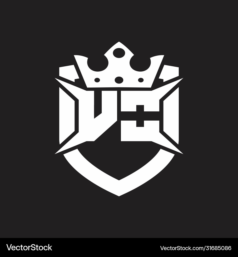 Vo Logo Monogramm isoliert mit Schild und Krone Vo Logo Monogramm isoliert mit Schild und Krone vektorbild