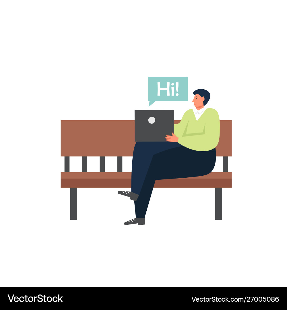 Wireless networking technology flat Wireless networking technology flat vector image