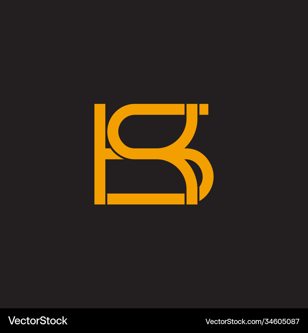 Abstract letter ks simple overlapping linked logo Vector Image