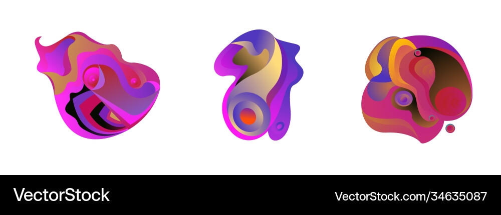 Abstract liquid shape fluid design isolated Abstract liquid shape fluid design isolated Vector Image