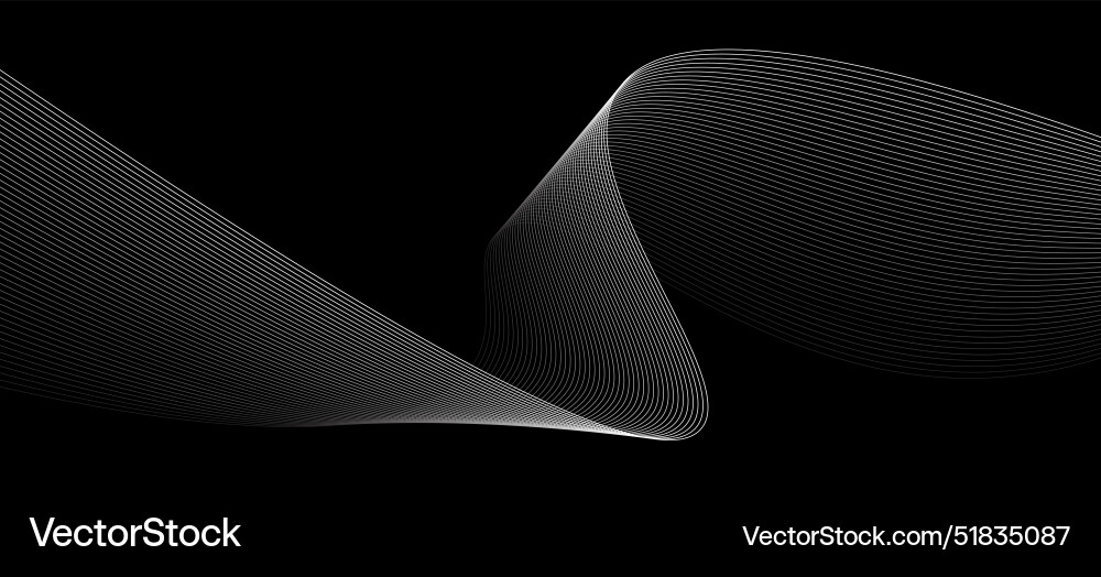 Abstract wave element for design curved wavy line Vector Image