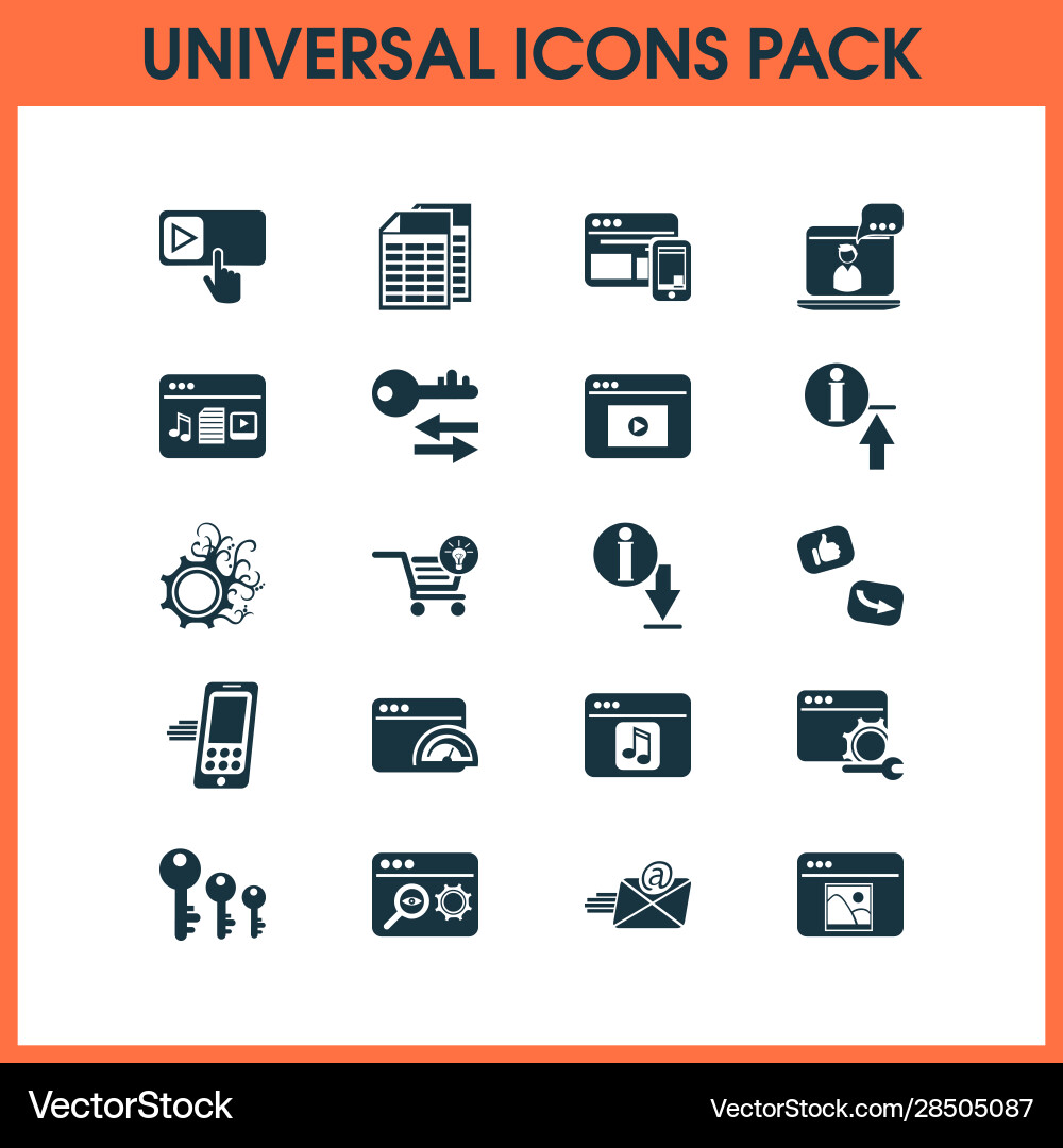 Analytics icons set with spreadsheets creative vector image