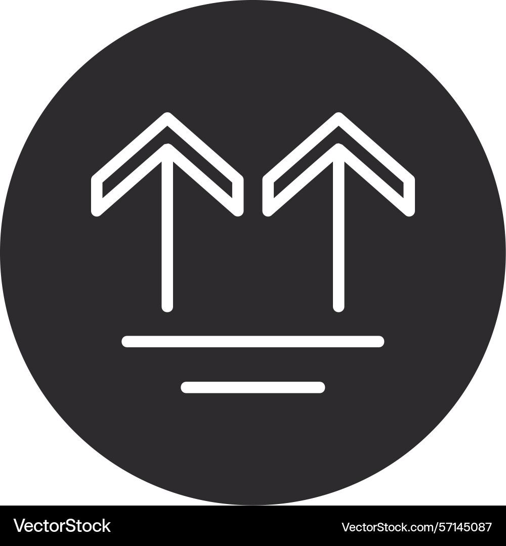 Arrow line up inverted circle black Vector Image