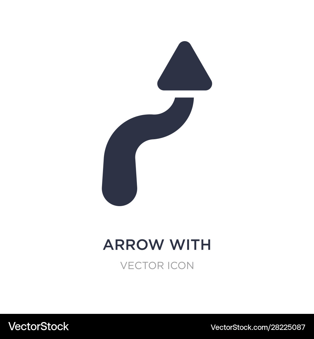 Arrow with scribble icon on white background Vector Image