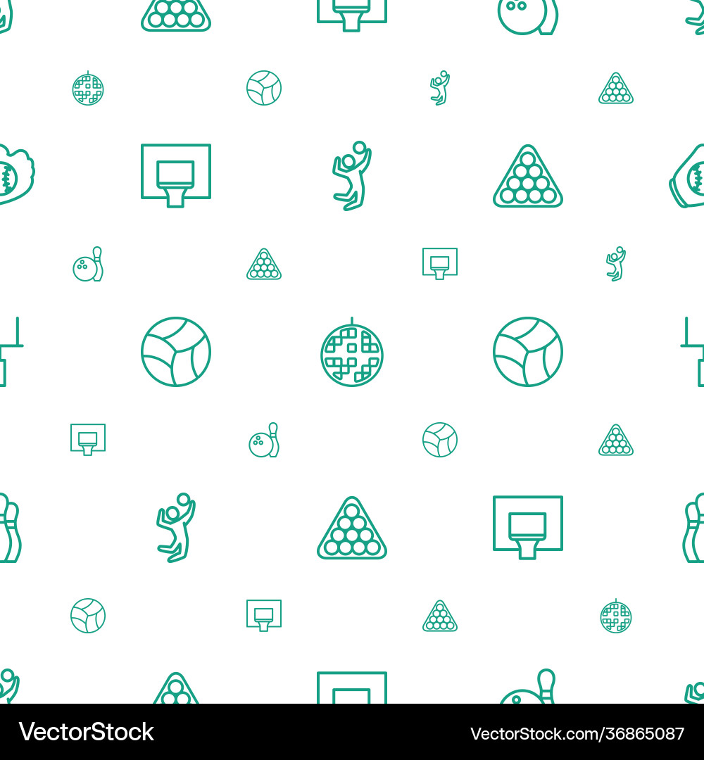 Ball icons pattern seamless white background Vector Image