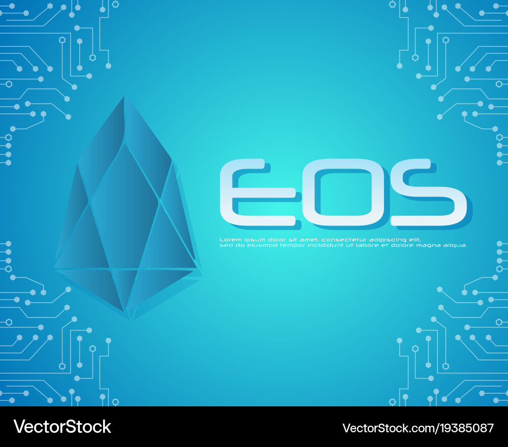 Block chain eos background collection Vector Image