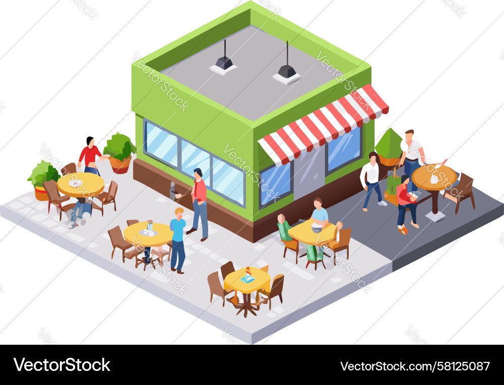Charming Storefront with Awning Vector Image