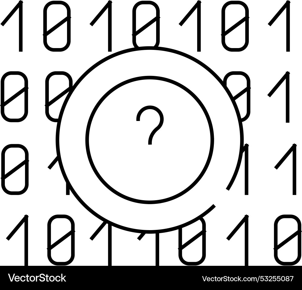 Code Data Science Line Icon Code Data Science Line Icon vektorbild
