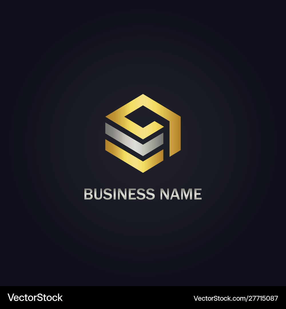 Cube abstract polygon shape logo Cube abstract polygon shape logo Vector Image