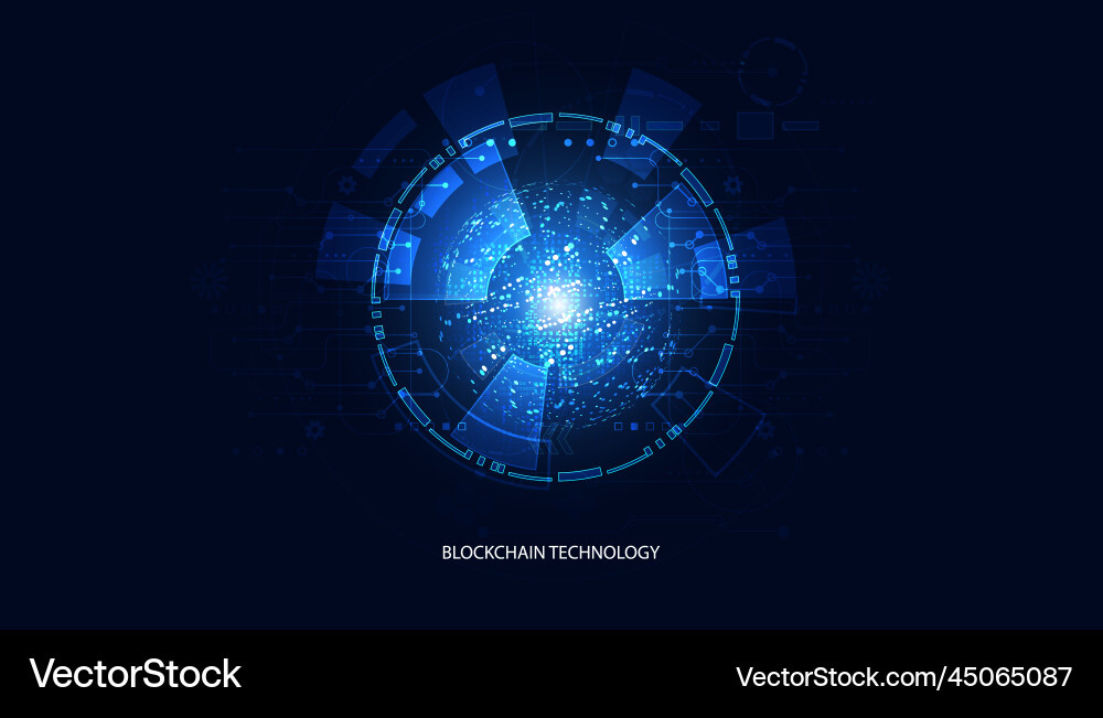 Digital abstract and circuit circle Digital abstract and circuit circle vector image