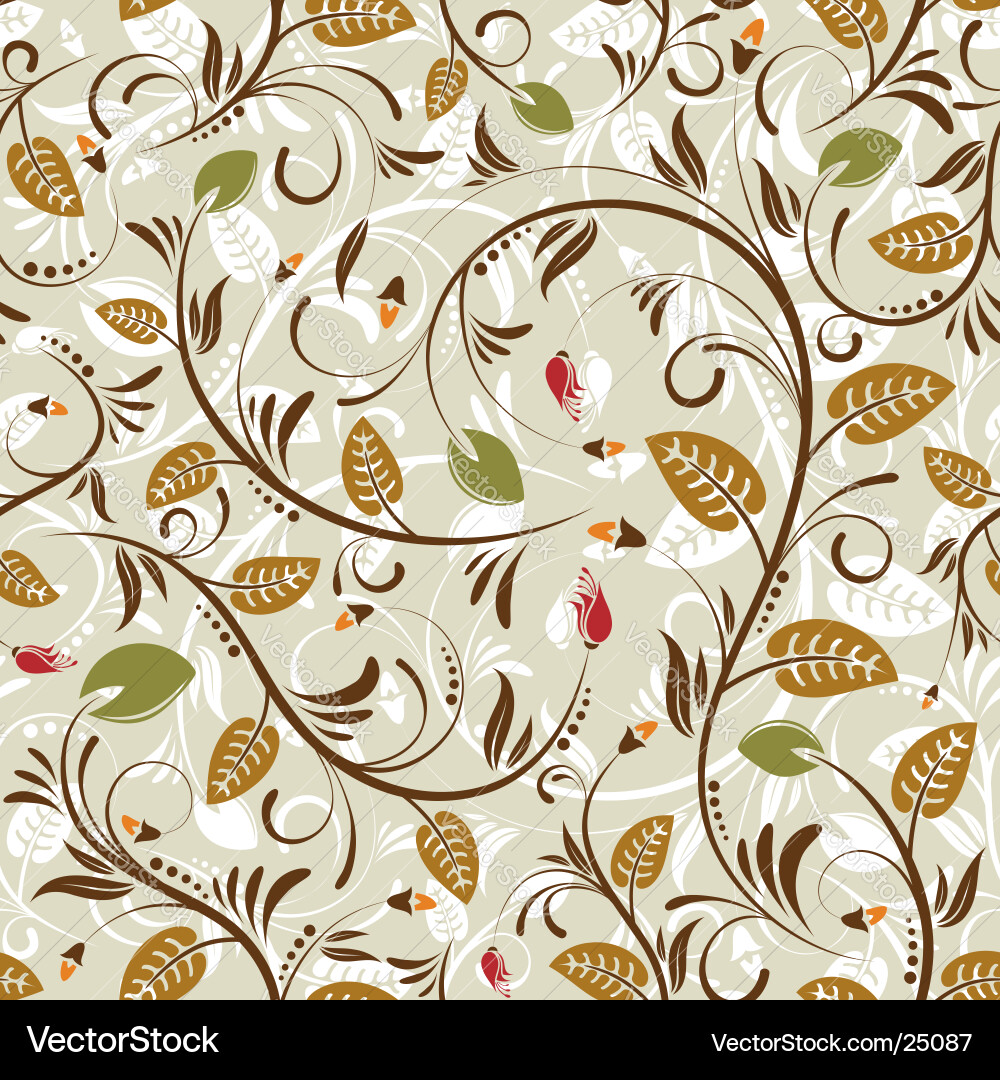 Floral Vine Pattern Vector Image