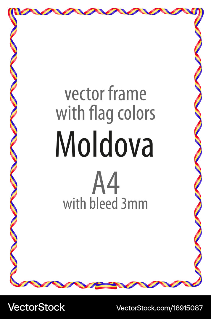 Frame and border of ribbon with the colors Vector Image