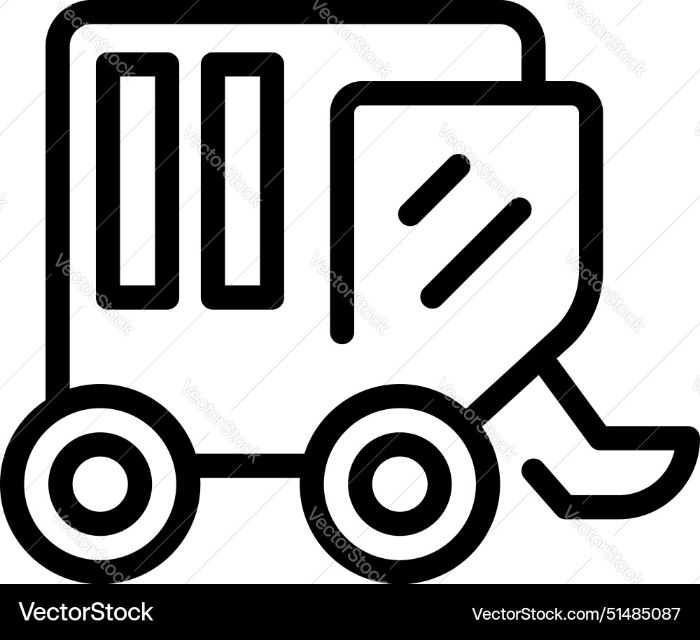 Garbage container on wheels line icon Garbage container on wheels line icon Vector Image