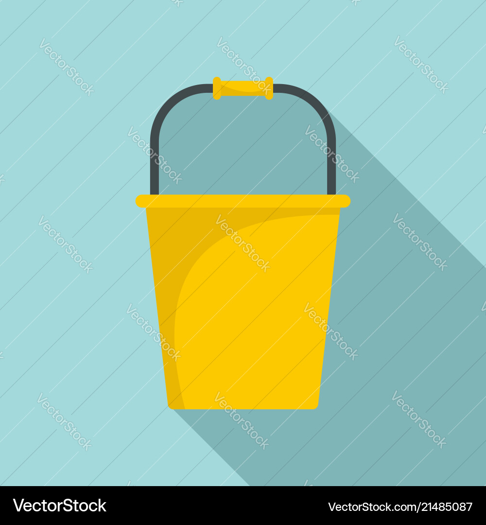 Garten Eimer Ikone flach Stil Garten Eimer Ikone flach Stil vektorbild