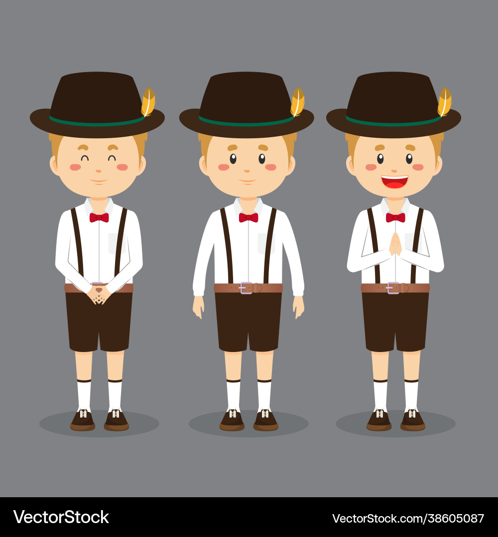 Germany character with various expression Vector Image