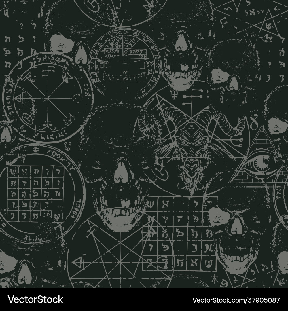 Gothic Occult Pattern vector image