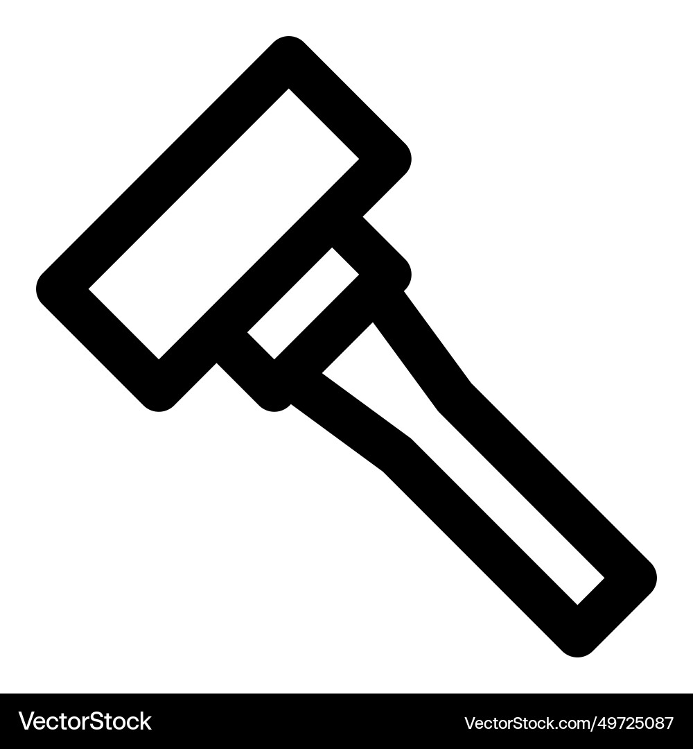 Hammer used for breaking blockage in emergency Vector Image