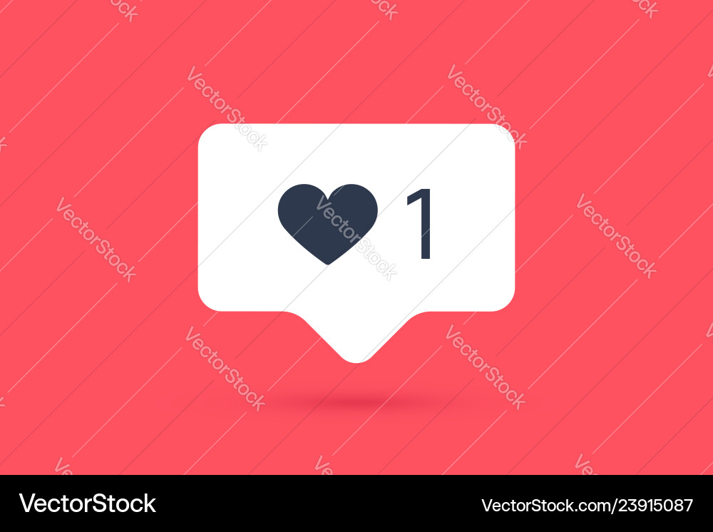 Like Speech Bubble Icon vector image