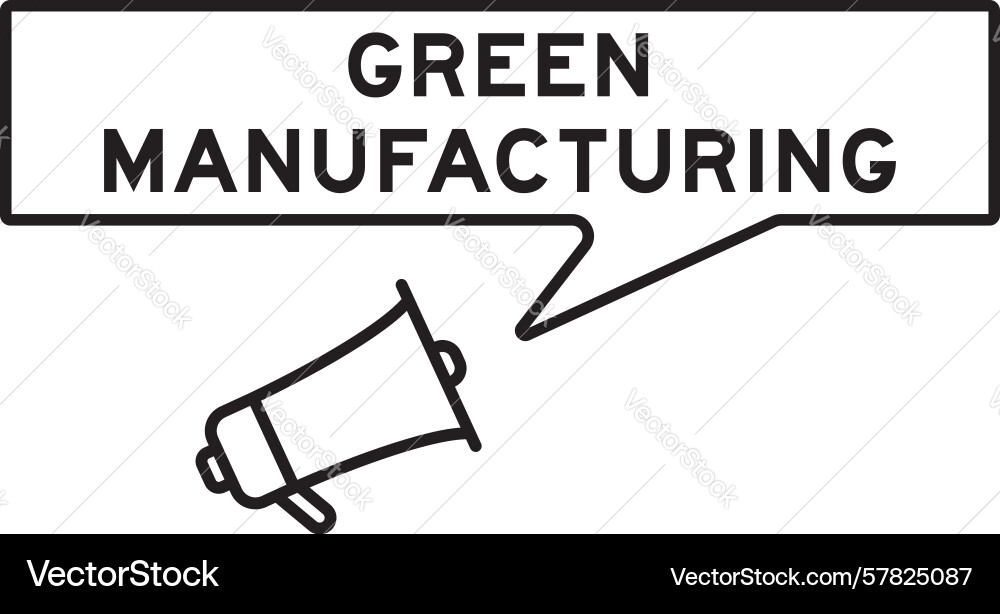 Megaphone icon with speech bubble in word green Vector Image