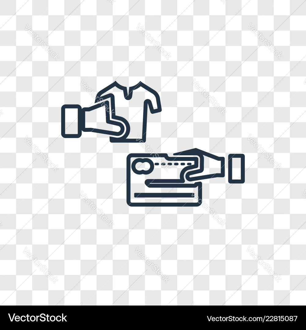 Payment concept linear icon isolated vector image