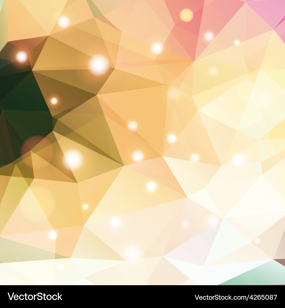 Polygonal abstract geometry background with shiny vector image