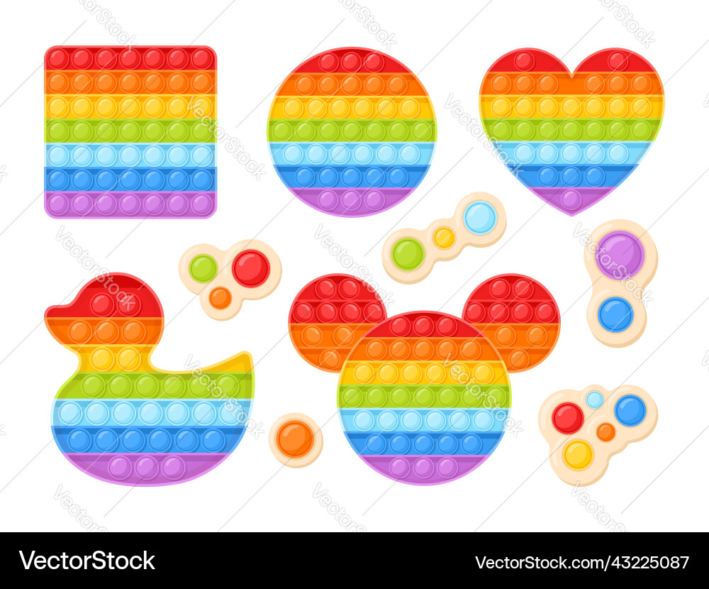 Pop it bubble game Pop it bubble game vector image