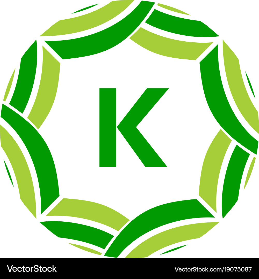 Ribbon infinite initial k Vector Image