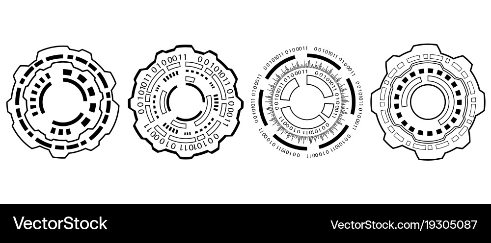 Set elements hud design for futuristic interface Vector Image