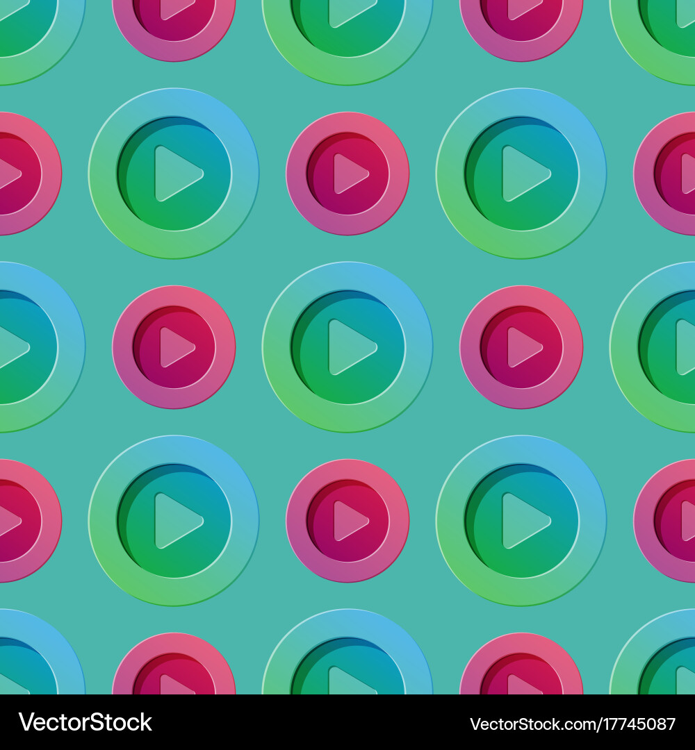 Ui Interface-Taste spielen Medien Internet-Website vektorbild