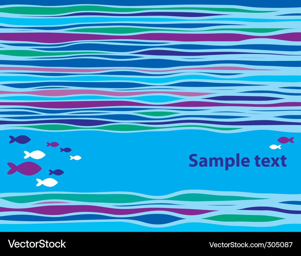 Underwater Depth Card Vector Image