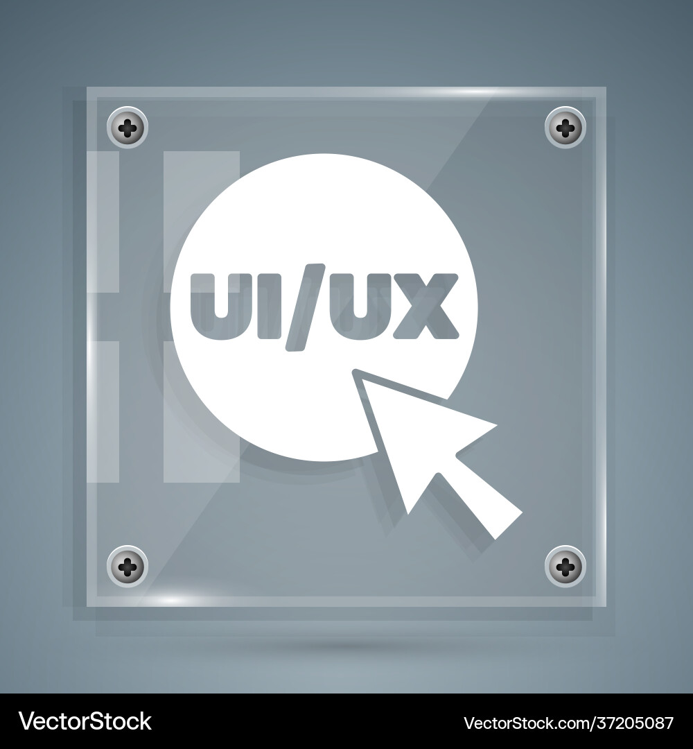 White ui or ux design icon isolated on grey White ui or ux design icon isolated on grey vector image