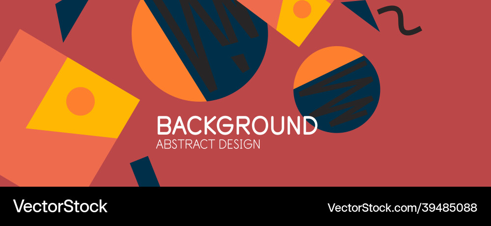 Abstract background blocks lines triangles vector image