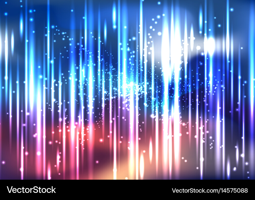 Abstract colorful space light effect background vector image