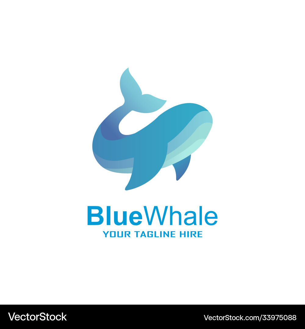 Blauwal Logo Konzept Blauwal Logo Konzept vektorbild