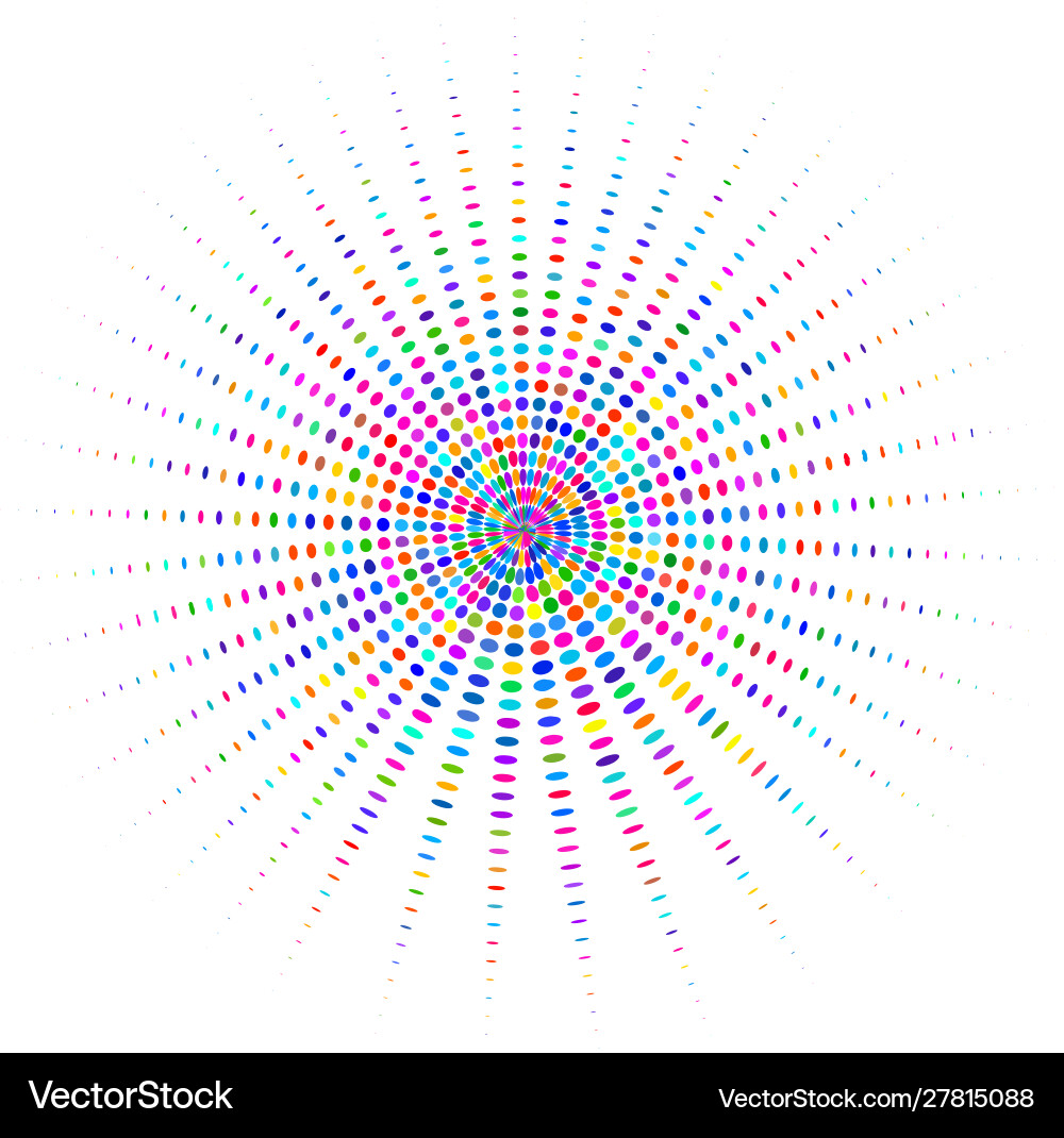 Circle with multicolored rays Vector Image