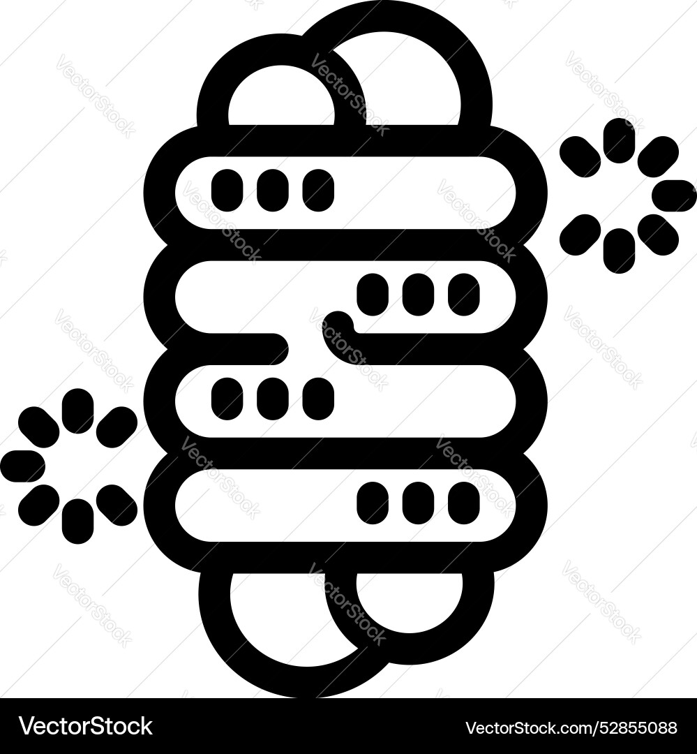 Cloud computing data storage icon showing server Cloud computing data storage icon showing server vector image
