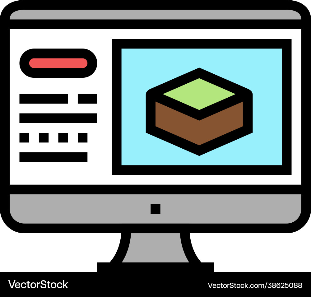 Information soil on computer screen color icon Information soil on computer screen color icon Vector Image