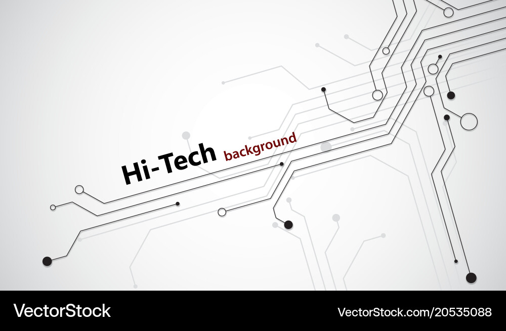 Modern Tech Circuit Background vector image