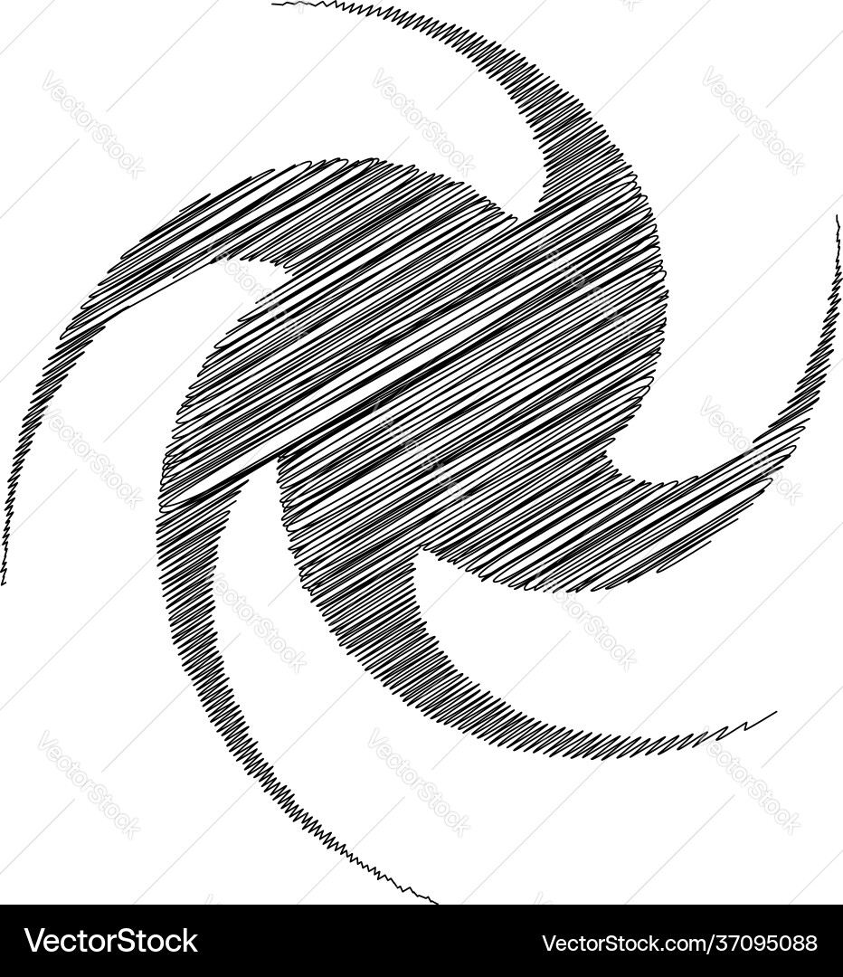 Spiral swirl twirl design element with sketchy Spiral swirl twirl design element with sketchy vector image