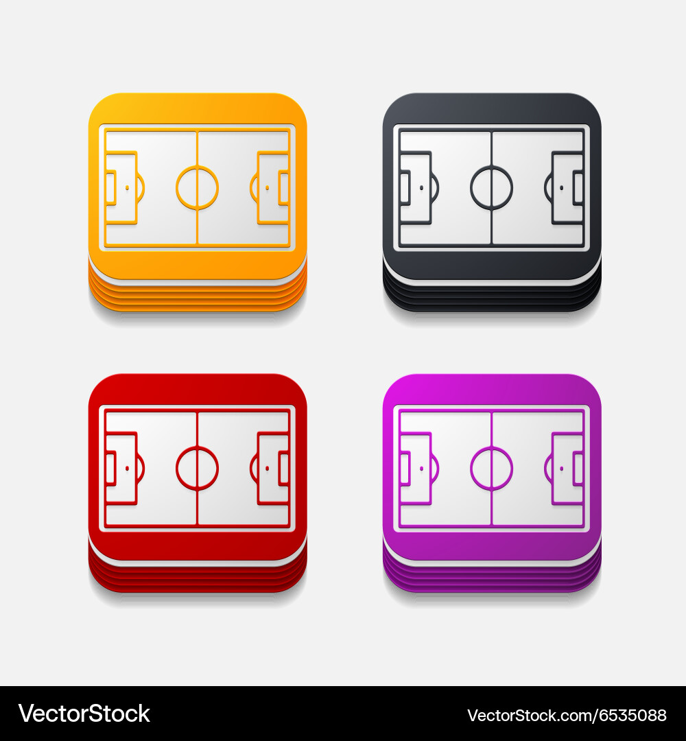 Square button playing field Vector Image