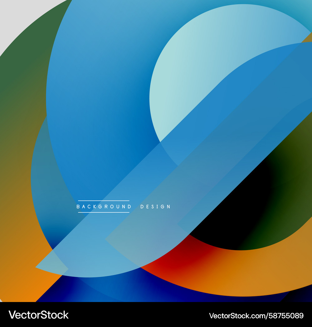 Abstract Colorful Overlap Vector Image