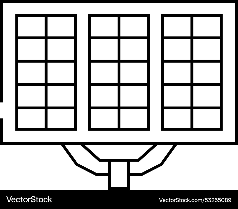 Array solar panel line icon Array solar panel line icon vector image