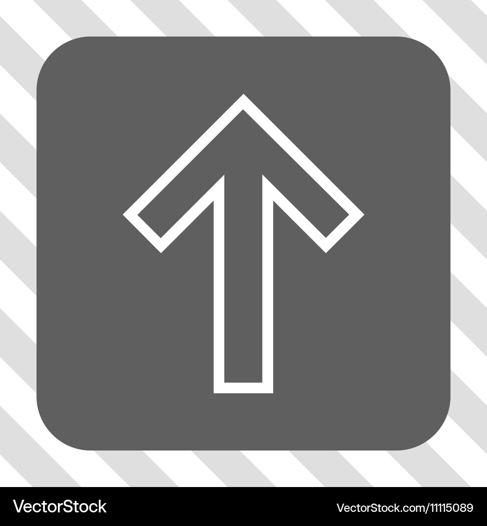 Arrow up rounded square button Vector Image